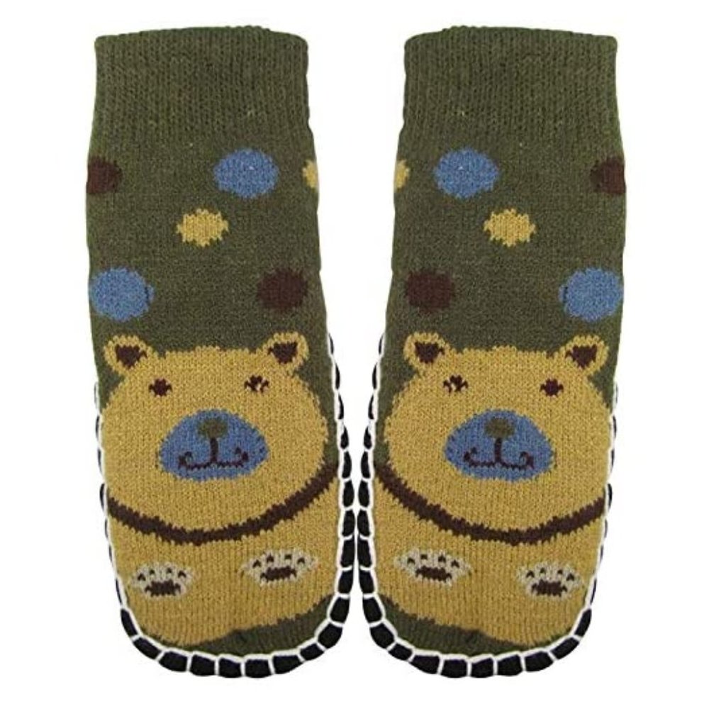 Little Boy's Jacquard Knitted Home Slipper Socks
